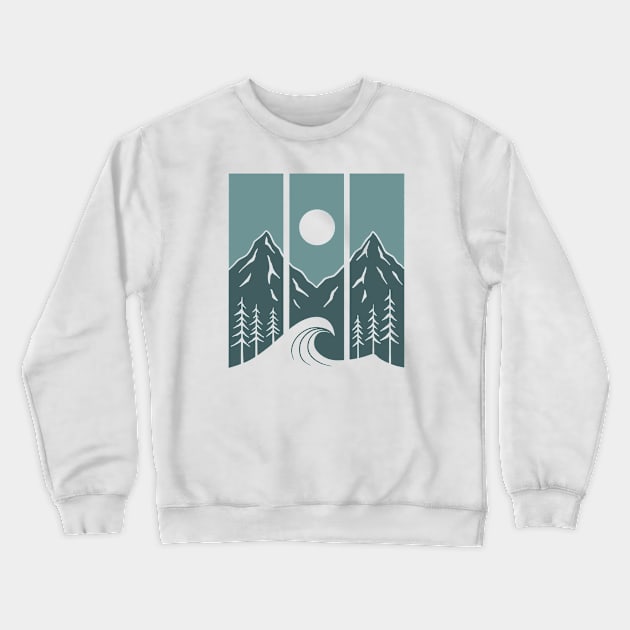 Triptych Crewneck Sweatshirt by SommersethArt
